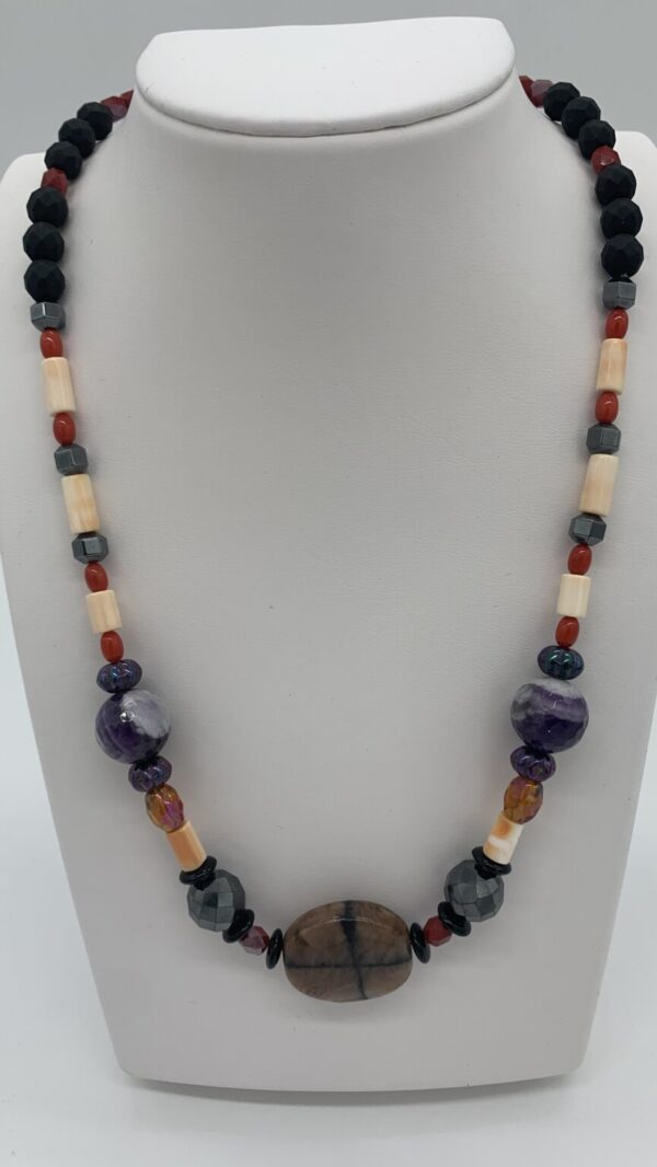 Product Image: Necklace: Center Agate with Cross Pattern One of a Kind