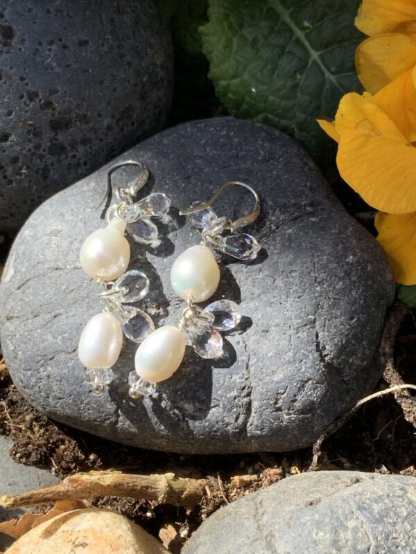 Product Image: Earrings 2 Pearl Swarovski SS on Wire