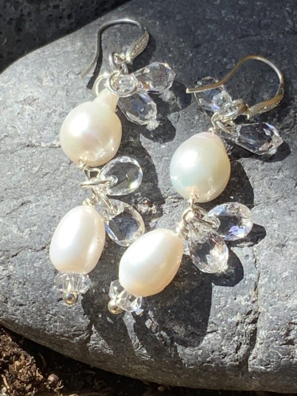 Product Image: Earrings 2 Pearl Swarovski SS on Wire