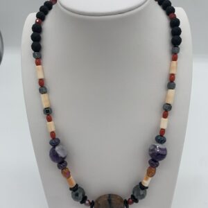 Product Image: Necklace: Center Agate with Cross Pattern