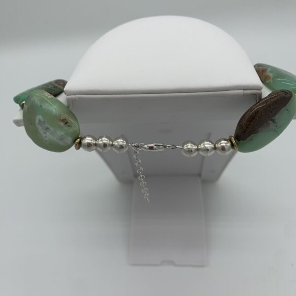 Product Image: Necklace: Chrysoprase Slabs Shades of Green One of a Kind