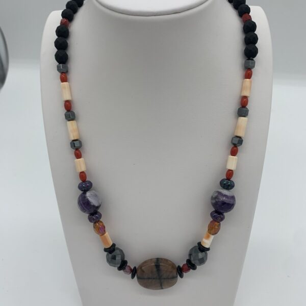 Product Image: Necklace: Center Agate with Cross Pattern One of a Kind
