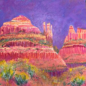 Product Image: “Painted Cliffs” 9 x 9 Acrylic on Wood