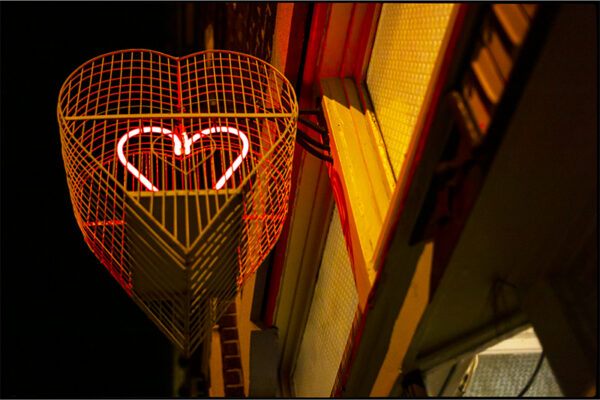 Product Image: Neon Heart in Cage – Mark Berndt