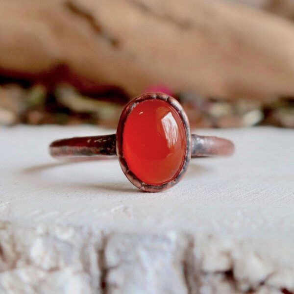 Product Image: Carnelian Agate Ring | Copper