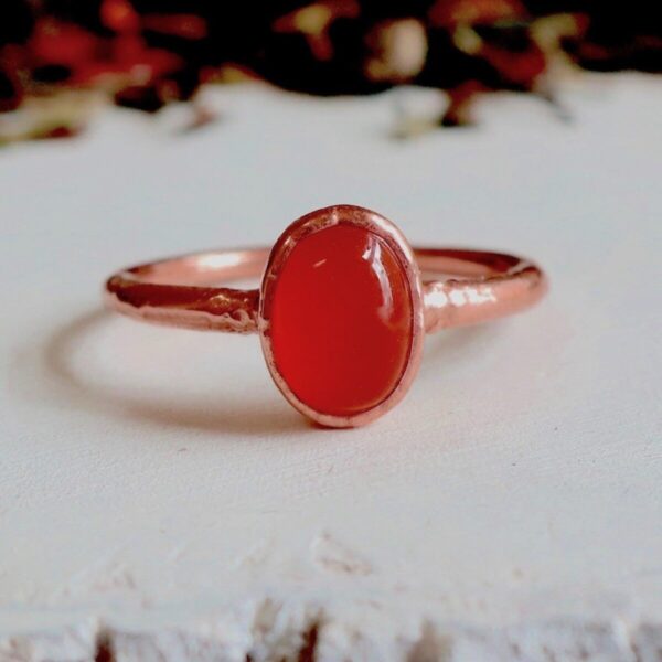 Product Image: Carnelian Agate Ring | Copper