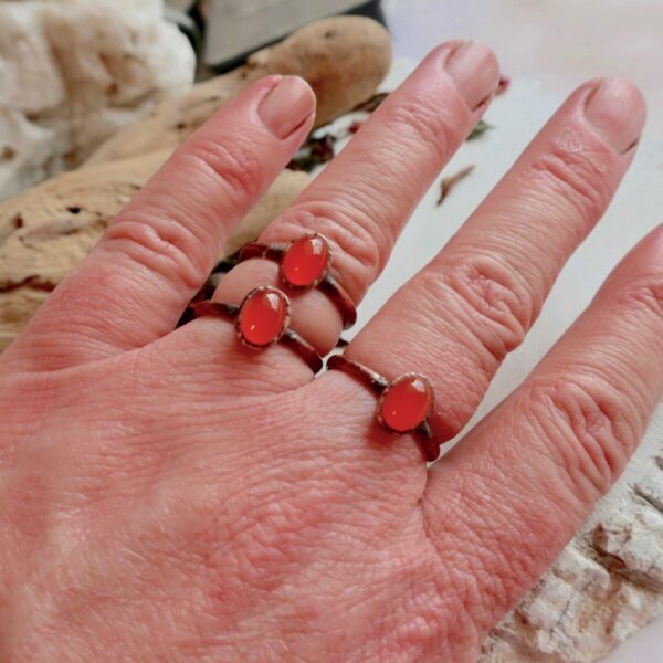 Product Image: Carnelian Agate Ring | Copper