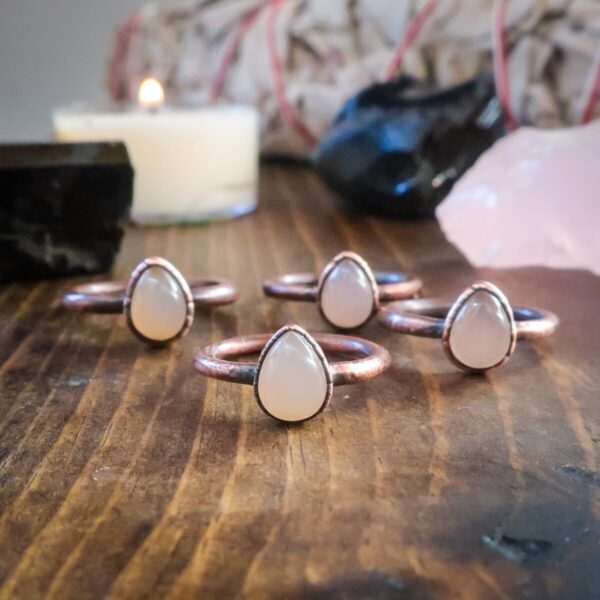 Product Image: Pink Chalcedony New Beginnings Ring | Copper