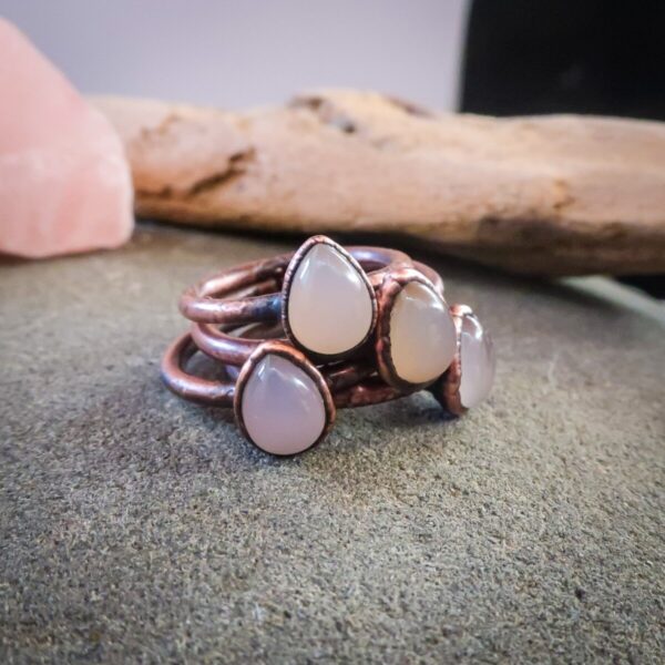 Product Image: Pink Chalcedony New Beginnings Ring | Copper