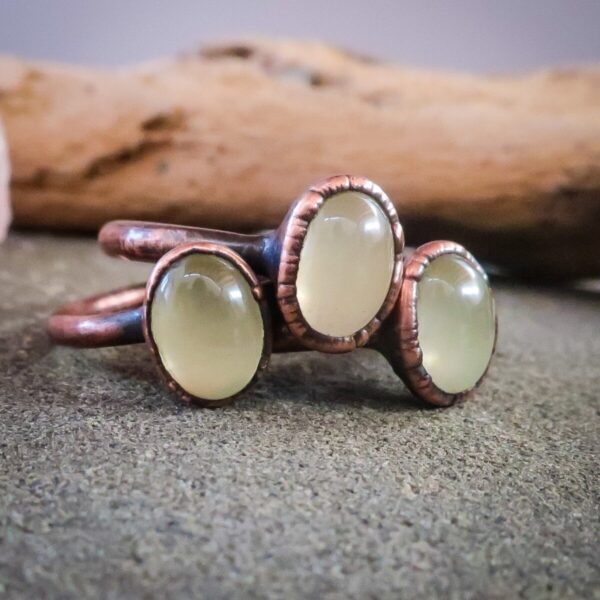 Product Image: Healer’s Stone Prehnite Ring | Copper