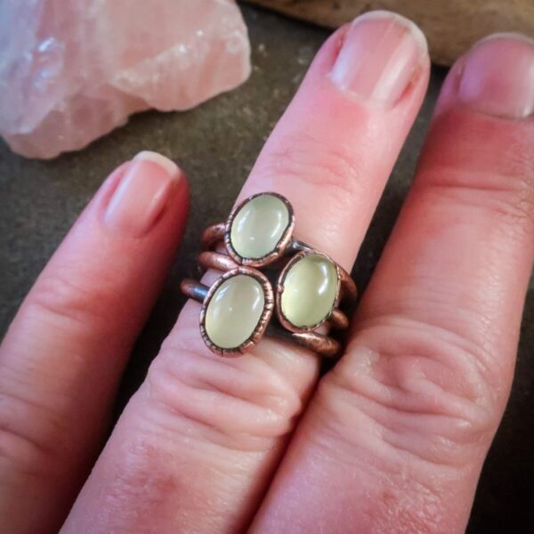 Product Image: Healer’s Stone Prehnite Ring | Copper