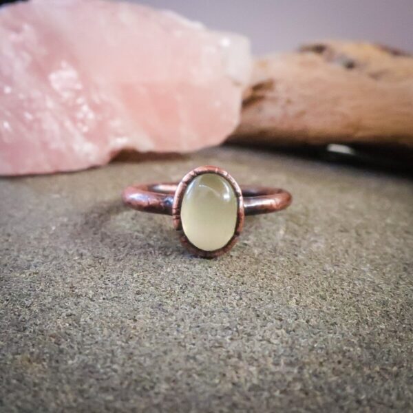 Product Image: Healer’s Stone Prehnite Ring | Copper