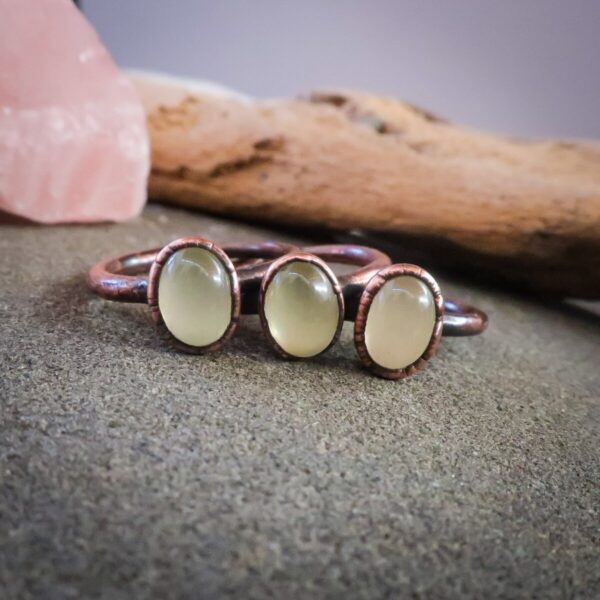 Product Image: Healer’s Stone Prehnite Ring | Copper