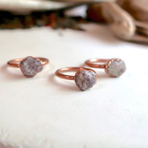 Product Image: Raw Lepidolite Ring