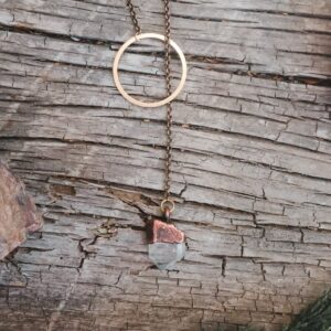 Product Image: Quartz Point Lariat Necklace | Brass & Copper