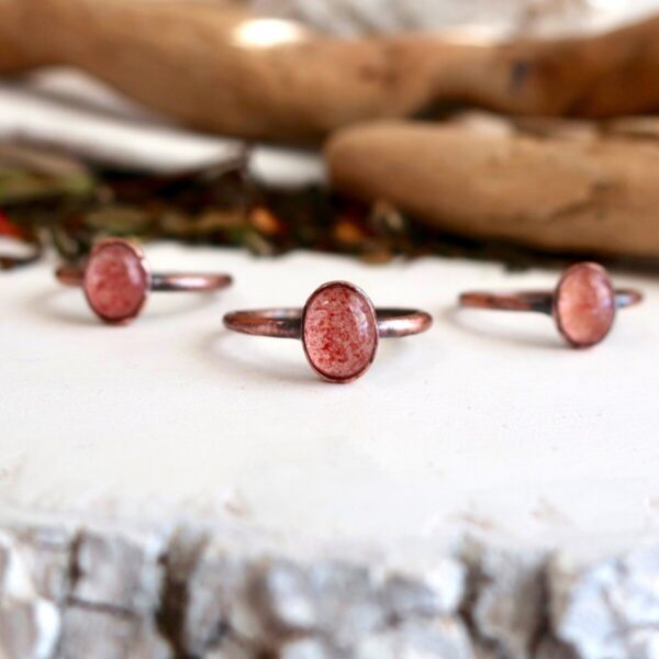 Product Image: Strawberry Quartz Ring | Copper