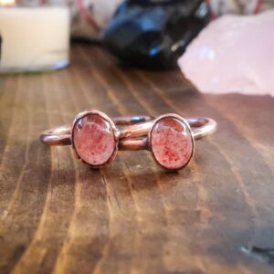 Product Image: Strawberry Quartz Ring | Copper | Size 6.75, 7