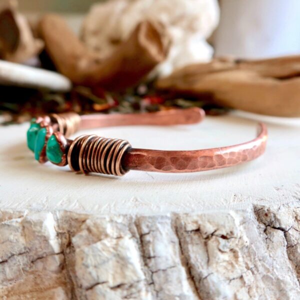 Product Image: Raw Turquoise Cuff Bracelet | Solace for the Spirit | Copper & Bronze