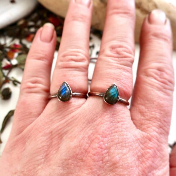 Product Image: Labradorite Teardrop Copper Ring