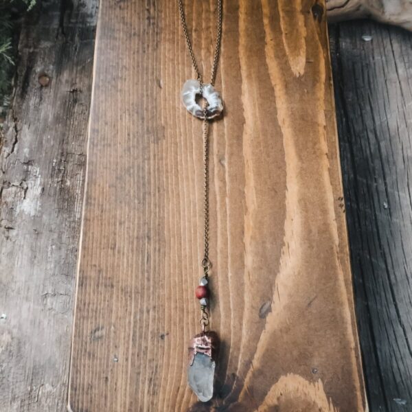 Product Image: Quartz Lariat Necklace | Brass & Copper