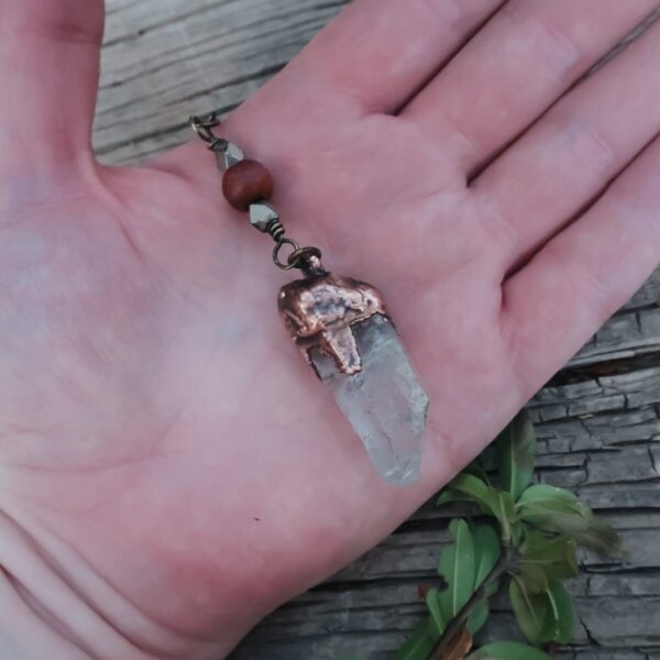 Product Image: Quartz Lariat Necklace | Brass & Copper