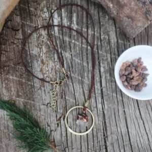 Product Image: Energy Activator Quartz Chakra Necklace | Brass & Leather