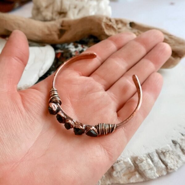 Product Image: Raw Black Tourmaline Bracelet | Copper & Bronze