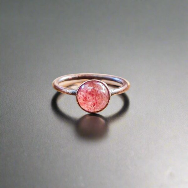 Product Image: Strawberry Quartz Ring | Copper | Size 8.25