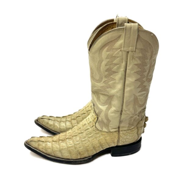 Product Image: 1980’S BOSS BOOTS WHITE ALLIGATOR POINTED TOE COWBOY BOOTS M7.5 W8.5