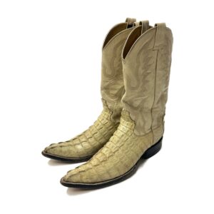 Product Image: 1980’S BOSS BOOTS WHITE ALLIGATOR POINTED TOE COWBOY BOOTS M7.5 W8.5