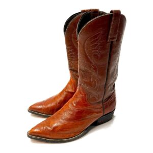 Product Image: 1980’S CUSTOM EEL LEATHER POINTED TOE COWBOY BOOTS M11 W12