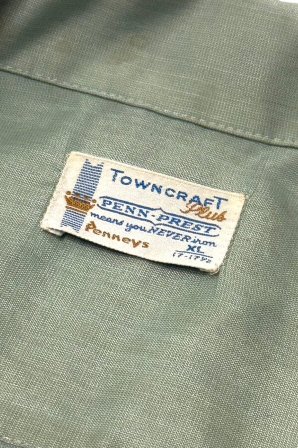 Product Image: 1960’S PENNEY’S TOWNCRAFT MADE IN USA CROPPED EMBROIDERED SELVEDGE LOOP COLLAR L/S B.D. SHIRT X-LARGE