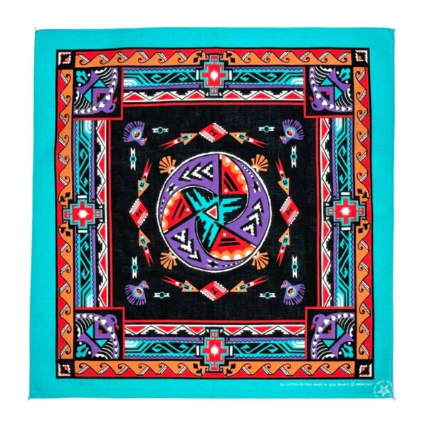 Product Image: 1980’S WAMCRAFT NATIVE DESIGNS MADE IN USA SELVEDGE COLORFAST BANDANA