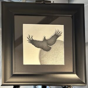 Product Image: Raven Over the Moon, Pen&Ink Drawing