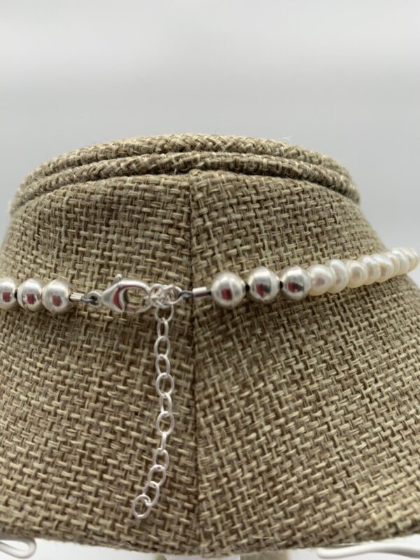 Product Image: Necklace: Pearl White Cultured Coin Shaped, 18″+2″ Sterling Extender Chain