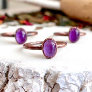 Product Image: Amethyst Solitaire Ring | Copper