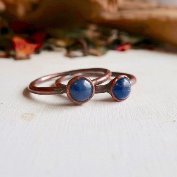 Product Image: Blue Sapphire Stackable Ring | Copper