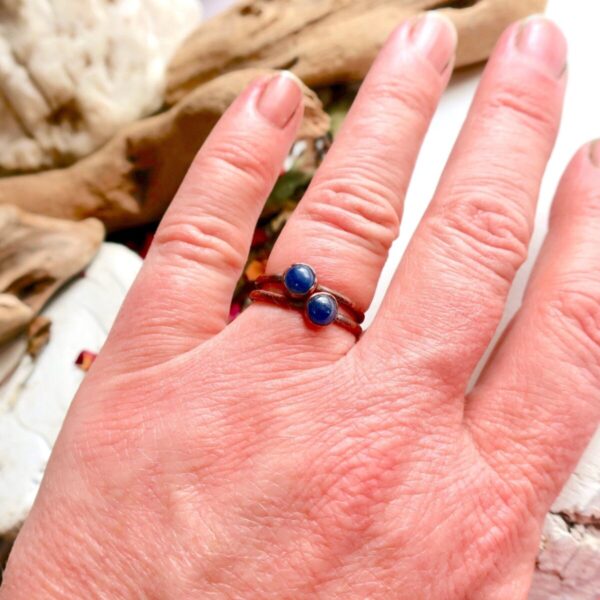 Product Image: Blue Sapphire Stackable Ring | Copper