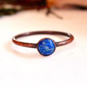 Product Image: Dainty Lapis Lazuli Ring | Copper