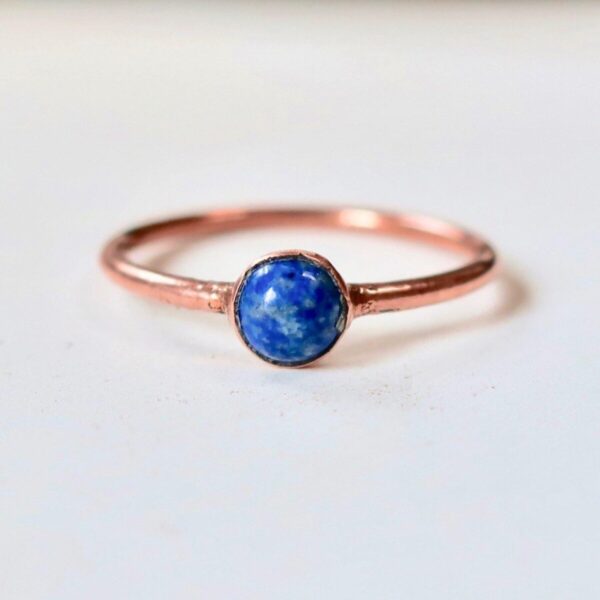 Product Image: Dainty Lapis Lazuli Ring | Copper