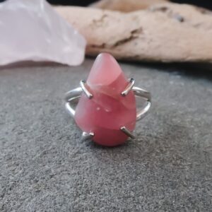 Product Image: Tumbled Rhodochrosite Ring | Sterling Silver | Size 8