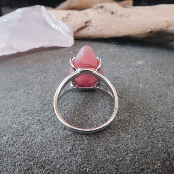 Product Image: Tumbled Rhodochrosite Ring | Sterling Silver | Size 8