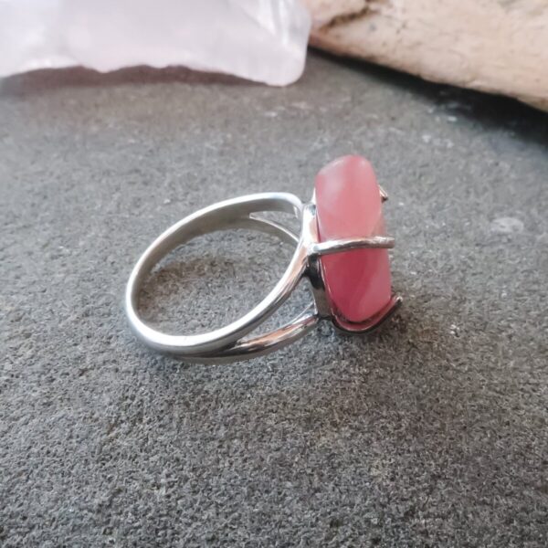 Product Image: Tumbled Rhodochrosite Ring | Sterling Silver | Size 8