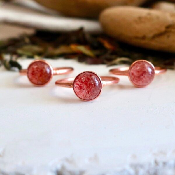 Product Image: Strawberry Quartz Ring | Copper