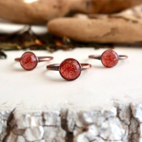 Product Image: Strawberry Quartz Ring | Copper