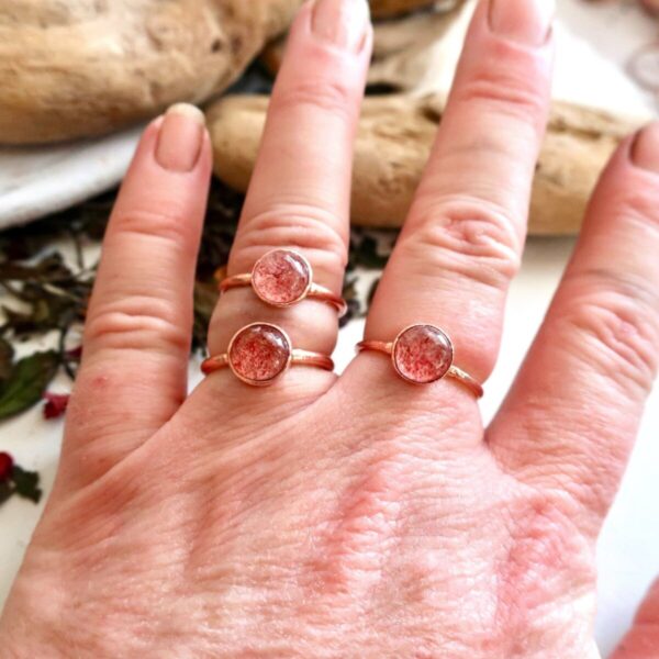 Product Image: Strawberry Quartz Ring | Copper