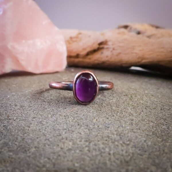 Product Image: Purple Amethyst Creativity Ring | Copper | Size 4.25, 6