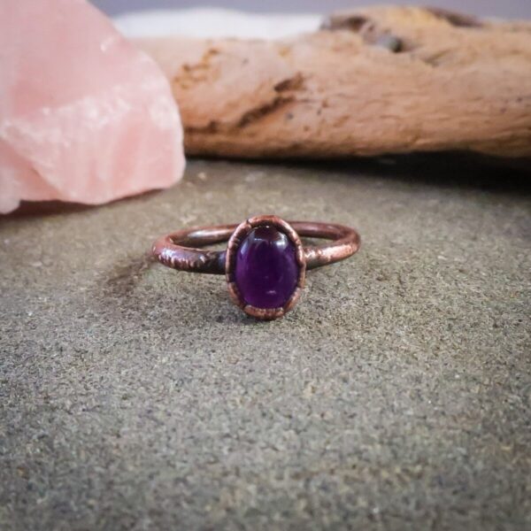 Product Image: Purple Amethyst Creativity Ring | Copper | Size 4.25, 6