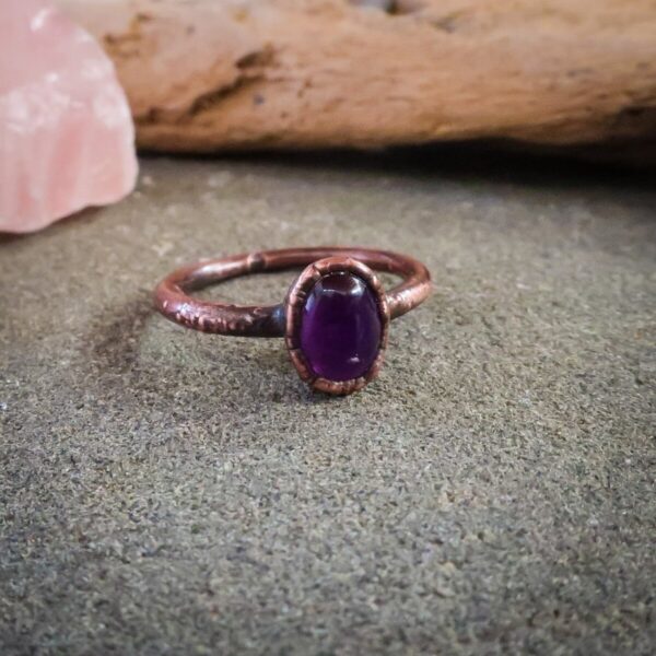 Product Image: Purple Amethyst Creativity Ring | Copper | Size 4.25, 6