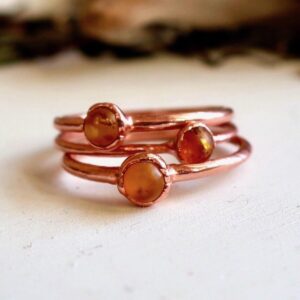 Product Image: Dainty Amber Ring | Copper